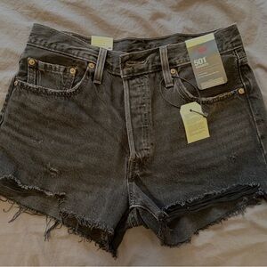 Levi's Women's Dark Gray Jean Shorts